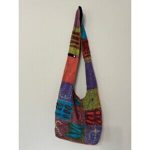 RISING INTERNATIONAL  BOHO HIPPIE  COTTON TOTE/CROSSBODY